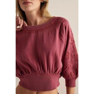 Free People Intimately Feeling Special Pullover Blouse Top Embroidered S 286453